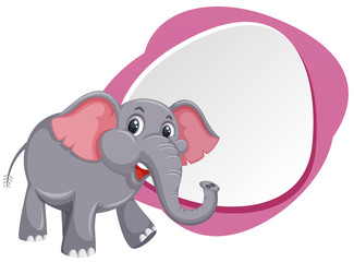 A cute elephant template