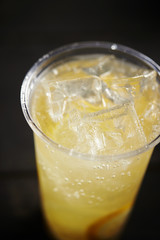 glass of water with lemon
