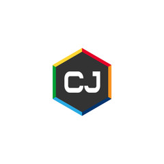 Initial Letter CJ Logo Template Design
