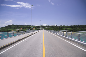 Sesoko Bridge resting on Sesokujima in Okinawa prefecture headquarters town