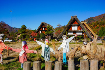A beautiful fall of UNESCO World Heritage Shirakawago in Gifu, Japan.  ユネスコ世界遺産白川郷の美しき秋　日本岐阜県白川村 © Kana Design Image