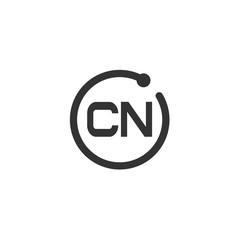 Initial Letter CN Logo Template Design