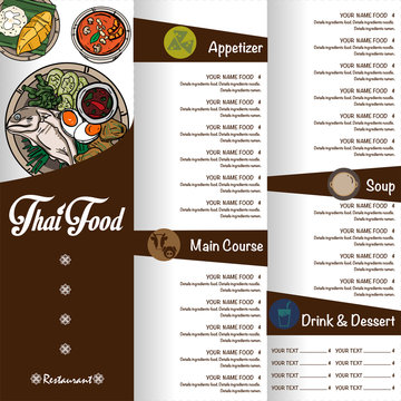 menu thai food design template graphic 
