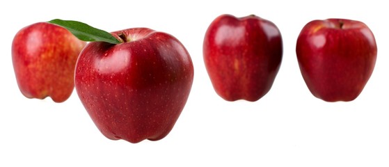 Line of apples with one apple standing out