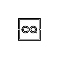 Initial Letter CQ Logo Template Design