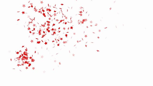 Red confetti - loop, alpha channels, 4K