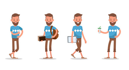 Office man worker character vector design. no7