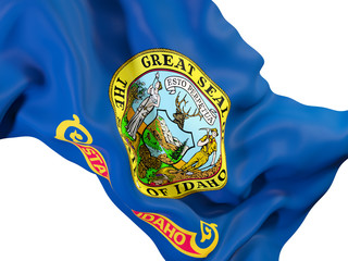 idaho state flag close up. United states local flags