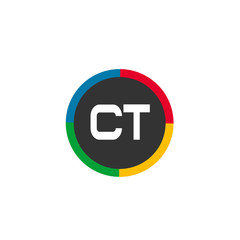 Initial Letter CT Logo Template Design