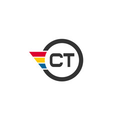 Fototapeta premium Initial Letter CT Logo Template Design