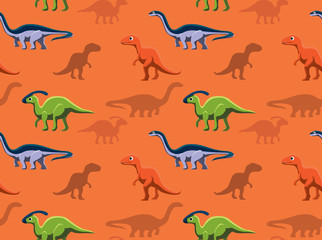 Dinosaurs Wallpaper Vector Illustration 8