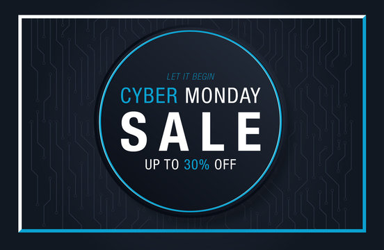 Cyber Monday Sale background with space for your text
