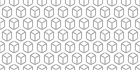 3D geometric background. Seamless pattern.Vector. 3D幾何学パターン