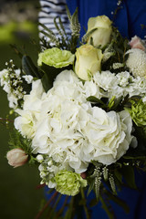 bouquet of white roses