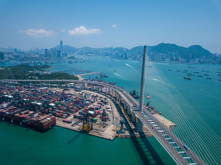 Terminal container port in Hong Kong