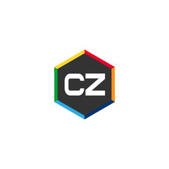 Initial Letter CZ Logo Template Design