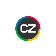 Initial Letter CZ Logo Template Design