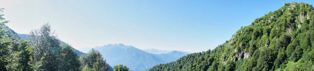 Obraz premium Beautiful landscape on mountain with nice sky