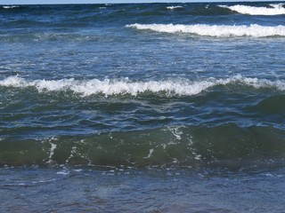 View at Sea Water Surface with Big Waves