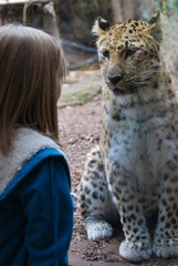 Girl and Leopard 
