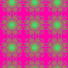 Fototapeta na wymiar Seamless floral pattern with a variety of floral motifs.