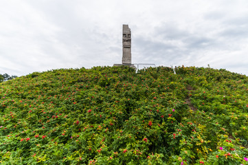 Westerplatte - Monument of the Coast Defenders. Westerplatte was one of the first battles in Germany's invasion of Poland, marking the start of World War II in Europe.