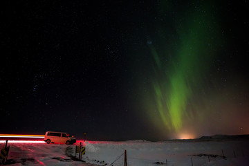 Fototapeta premium Polarlicht über Island