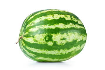 Big watermelon isolated on white background. File contains a path to isolation. 