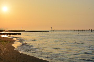 An early morning on the beach