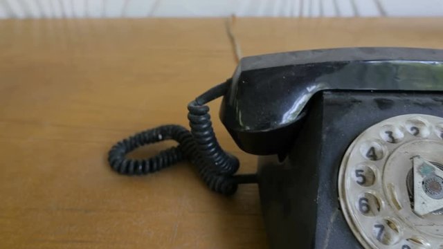 Vintage telephone. Old style telephone

