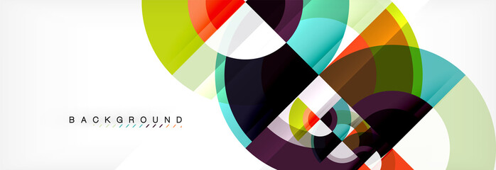 Fototapeta premium Vector circular geometric abstract background