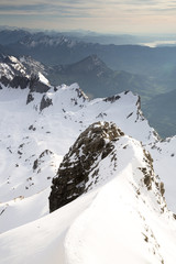 S&auml;ntisblick bei Schnee
