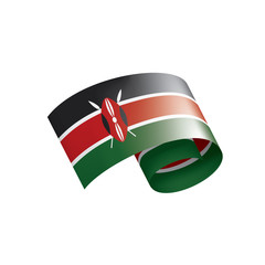 Kenya flag, vector illustration on a white background