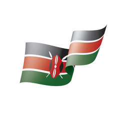 Kenya flag, vector illustration on a white background