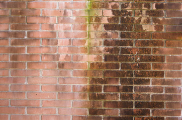 brick wall with new and other aged bricks
