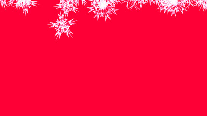 Abstract background with a variety of colorful snowflakes. Big and small.