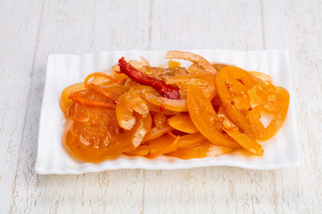 Delicious pickled tomatoes