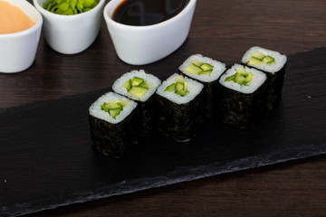 Appetizing cucumber roll