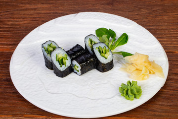 Japanese roll with cucumber