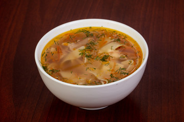 Chicken soup with noodle