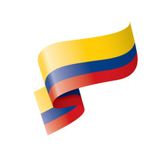 Colombia flag, vector illustration on a white background