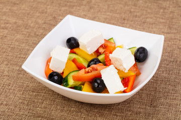 Greek salad with feta