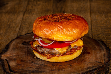 Hot tasty burger