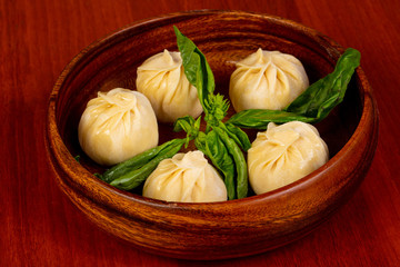 Uzbek traditional dumplings - Manti