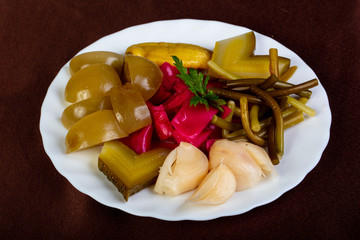 Pickled vegetables plate