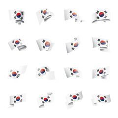 South Korean flag, vector illustration on a white background