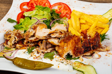 Gyros on the plate