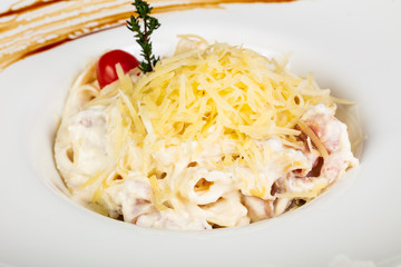 Pasta Carbonara with bacon