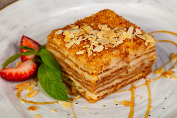 Layered honey cake