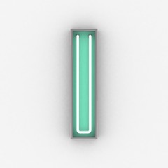 neon sign alphabet 3d render